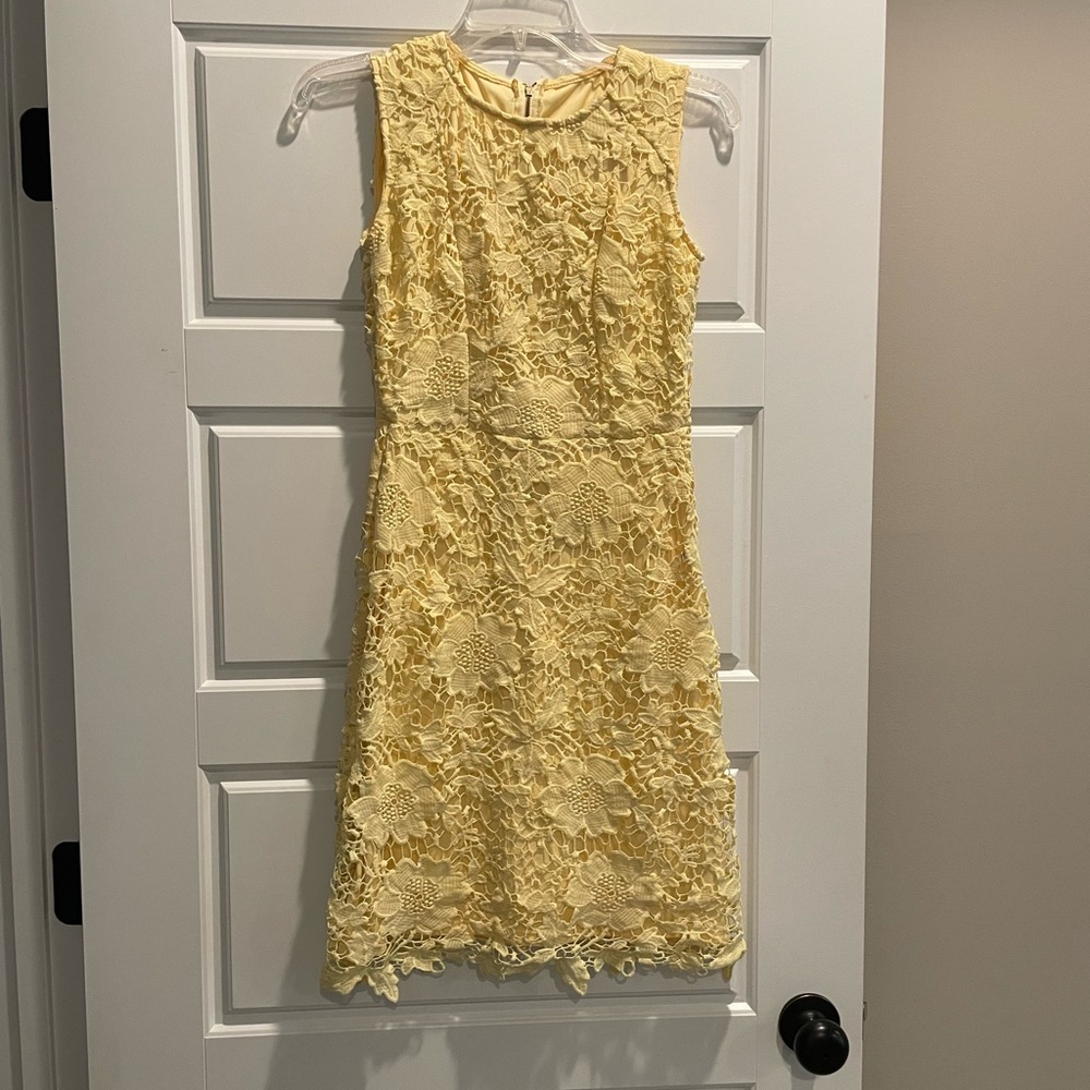 Yellow lace dress